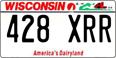 WI license plate 428XRR