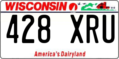 WI license plate 428XRU