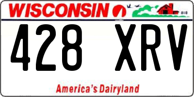 WI license plate 428XRV