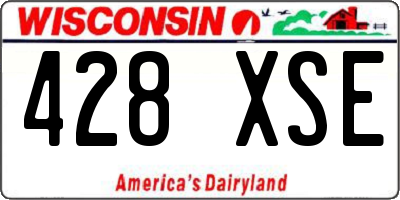 WI license plate 428XSE