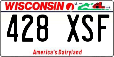 WI license plate 428XSF