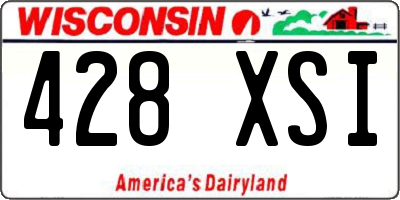 WI license plate 428XSI