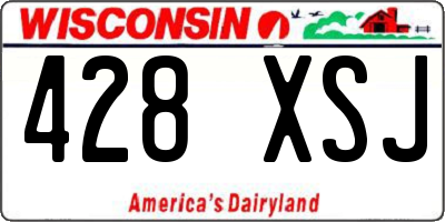 WI license plate 428XSJ