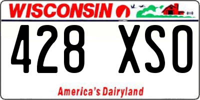WI license plate 428XSO