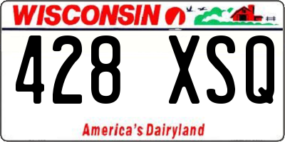 WI license plate 428XSQ