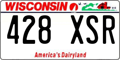 WI license plate 428XSR
