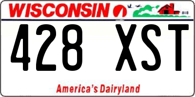 WI license plate 428XST
