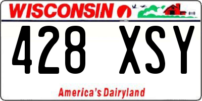 WI license plate 428XSY