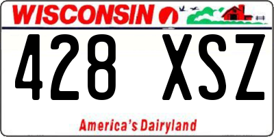 WI license plate 428XSZ