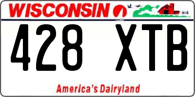 WI license plate 428XTB