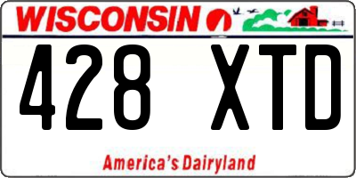 WI license plate 428XTD