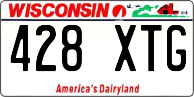 WI license plate 428XTG