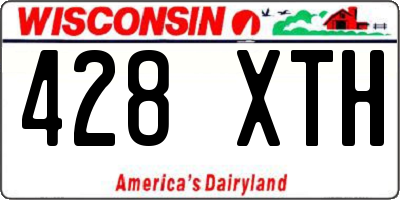 WI license plate 428XTH