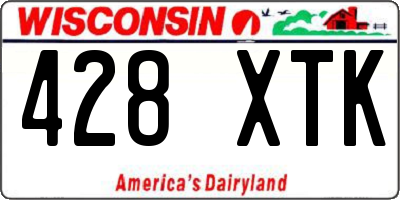 WI license plate 428XTK