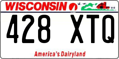 WI license plate 428XTQ
