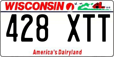 WI license plate 428XTT