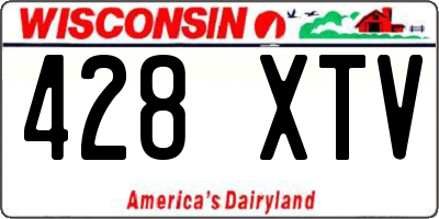 WI license plate 428XTV