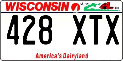 WI license plate 428XTX