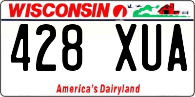WI license plate 428XUA