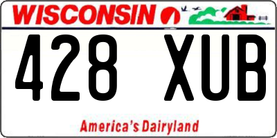 WI license plate 428XUB