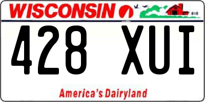 WI license plate 428XUI