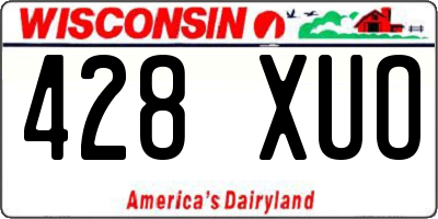 WI license plate 428XUO