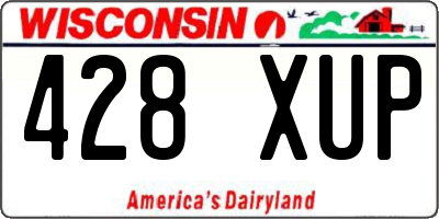 WI license plate 428XUP