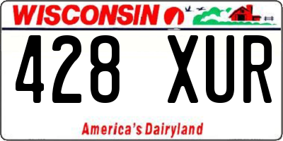 WI license plate 428XUR