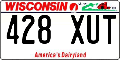 WI license plate 428XUT