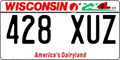 WI license plate 428XUZ