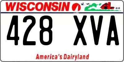 WI license plate 428XVA