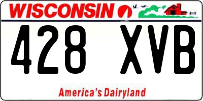 WI license plate 428XVB