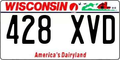 WI license plate 428XVD