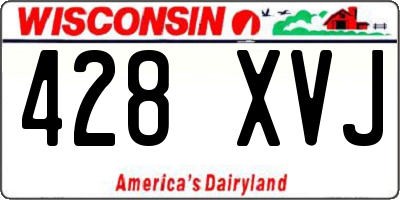 WI license plate 428XVJ