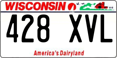 WI license plate 428XVL