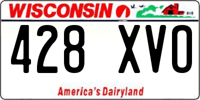 WI license plate 428XVO