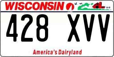 WI license plate 428XVV