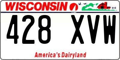 WI license plate 428XVW