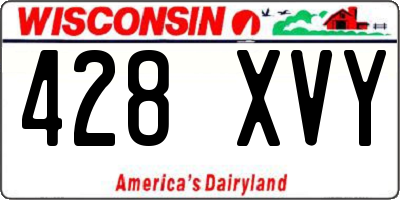 WI license plate 428XVY