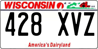 WI license plate 428XVZ