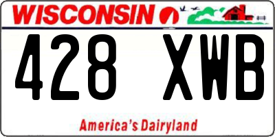 WI license plate 428XWB
