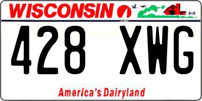 WI license plate 428XWG