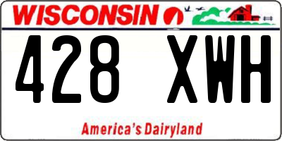 WI license plate 428XWH