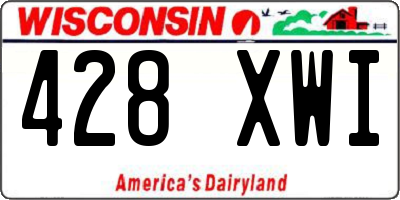 WI license plate 428XWI