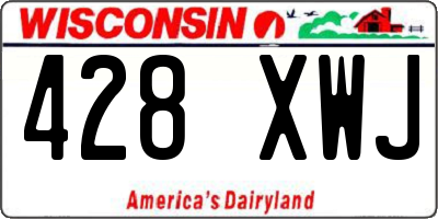 WI license plate 428XWJ