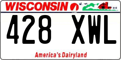 WI license plate 428XWL
