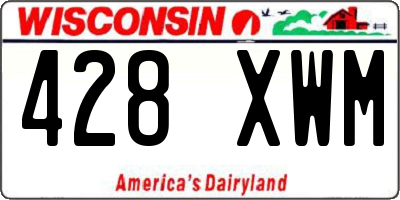 WI license plate 428XWM