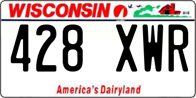 WI license plate 428XWR
