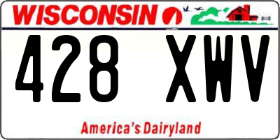 WI license plate 428XWV