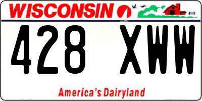WI license plate 428XWW